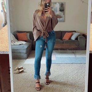 BlankNYC frayed bottom jeans